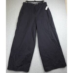 Old Navy Extra High Rise Wide Leg Pants Womens 10 Short Navy Blue Office Casual